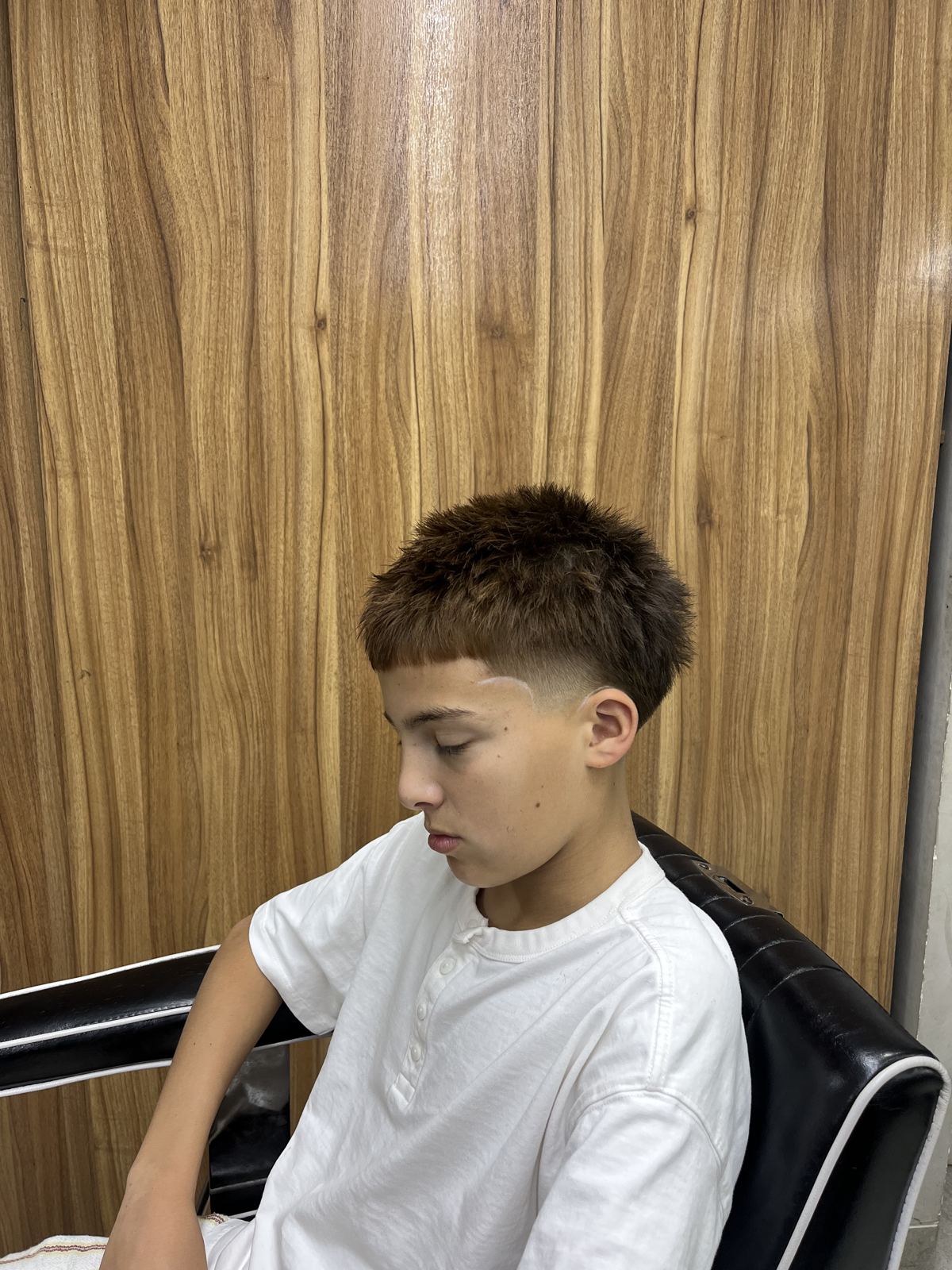 Young client with a fresh textured cut